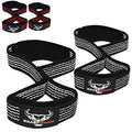 BEAST RAGE Heavy Duty Lifting Wrist Straps for Weightlifting, Figure 8 Loop Powerlifting Deadlift Strap Wraps Weights Padded Support Professional Fitness Gym Bodybuilding - color: White