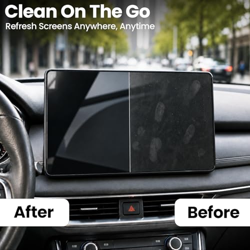 Electronic Wipes Screen Cleaner Streak-Free [2 Pack x40] Computer Screen Wipes, TV Screen Cleaner Wipes, Monitor Wipes for Smart TV, Laptop, iPhone, ipad and more - [Microfiber Cloth + 80 Wipes] - size: 2 Pack (80 Wipes)