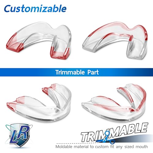 Moldable Mouthguards Pack of 6 in 3 Different Sizes– Customizable, Moldable, Trimmable Dental Night Guard for Teeth Grinding, Clenching, Athletic Sports, and Whitening Tray