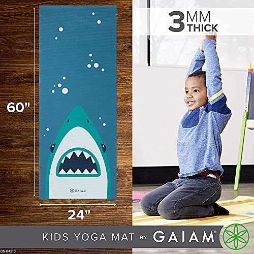 Gaiam Kids Yoga Mat Exercise Mat, Yoga for Kids with Fun Prints - Playtime for Babies, Active & Calm Toddlers and Young Children - color: Chomper