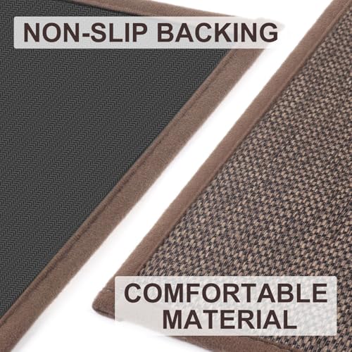 LEKEEPGO Door Mat 24"x36", Non Slip Door Mat Indoor Entrance, Rubber Backing Front Indoor Door mats Washable Absorbent Low-Profile Entryway Entry Resist Dirt Inside Door Mats, Brown - color: Coffee, size: 2' X 3' (Rectangular)