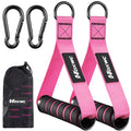 HOXWC Cable Handles Gym Equipment, Heavy Duty Resistance Band Handles, Replacement Exercise Handles for Cable Machine, Pulley System, Strength Trainer, Pull Down Workout, Home Gym Cable Attachments - color: Pink