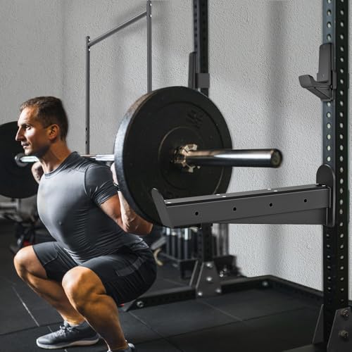 Kipika Power Rack Attachment for 5/8" & 1" Holes - Heavy Duty Home Gym Equipment for 2x2 or 3x3 Squat Rack, Adjustable and Easy to Install - color: For 3"x3" Rack with 5/8" or 1" Hole