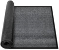MYFAMIREA Commercial Floor Mat 2' x 6' Extra Large Front Door Industrial Rug Heavy Duty Brush Step Entrance Mat Weather Utility Rug with Non Slip Rubber Backing Low Profile for Entryway, Charcoal Grey - size: 2 x 6 Feet