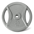 Amazon Basics 1-Inch Grip Weight Plates, Cast Iron, Strength Training, Home Gym - size: 25 lb, 1pc, 1"