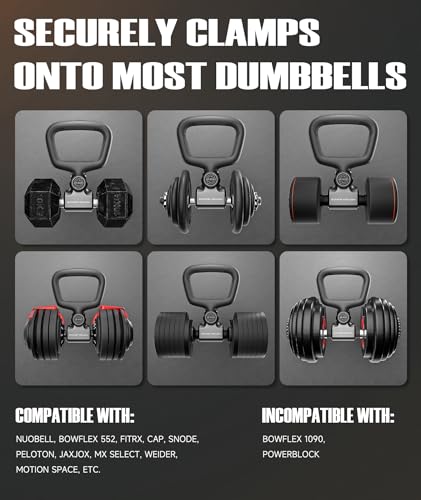 Flexible Dumbbell Converter - 260 LBS Weight Capacity Adjustable Alloy Steel Bar丨Convert Dumbbells to Barbell, Enhanced Compatibility for Wide Range of Dumbbells for Home Weight Lifting