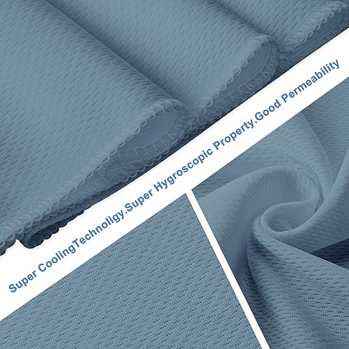 Honoson Cooling Towel Bulk - Neck & Face Cool Chilly Towels Microfiber Breathable Sport Sweat Rag for Gym, Yoga, Travel, Camping, Running, Outdoor - color: Haze Blue, size: 32"x12"