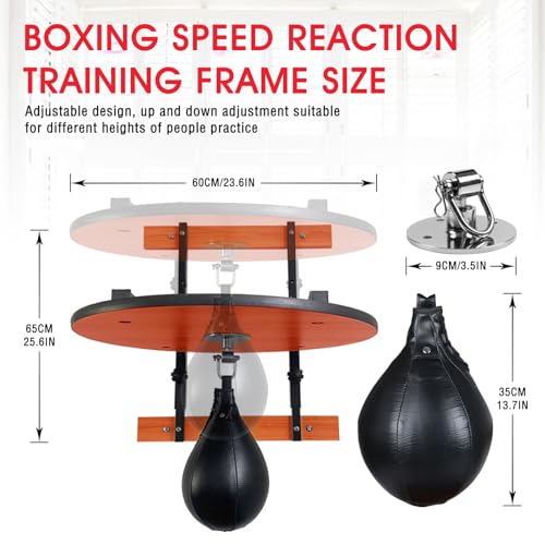 INNOLIFE Adjustable Speed Bag Platform Heavy Duty Wall Mount Speed Bag Platform Kit 24" with Speed Ball for Boxing Training Workout Fitness Stress Relief