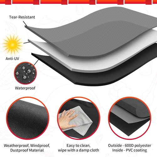 NEXCOVER Kettle Grill Cover-26.5 Inch Charcoal BBQ Smoker Cover Round for Barbecue, Fade & UV Resistant Small Waterproof Weather Resistant Material for Weber 22" Charcoal Grill - size: Round 26.5"Dia