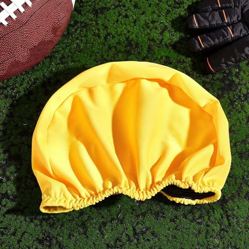 Ramede Football Helmet Covers for Practice Scrimmage Cap Helmet Cover Scrimmage Cap for Youth Adult Football Hockey Training Accessories 10.4 Inch in Diameter - color: Yellow, size: Regular Style