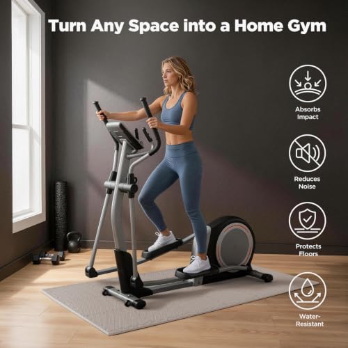 AIRHOP 18 PCS Gym Floor Mat, EVA Foam Puzzle Gym Mat, High-Density Interlocking Foam Floor Tiles for Home Gym, Play Workout Garage Kitchen Flooring 12.6"x12.6"x0.4" - color: Beige, size: 18 Tiles | 18 Sq Ft