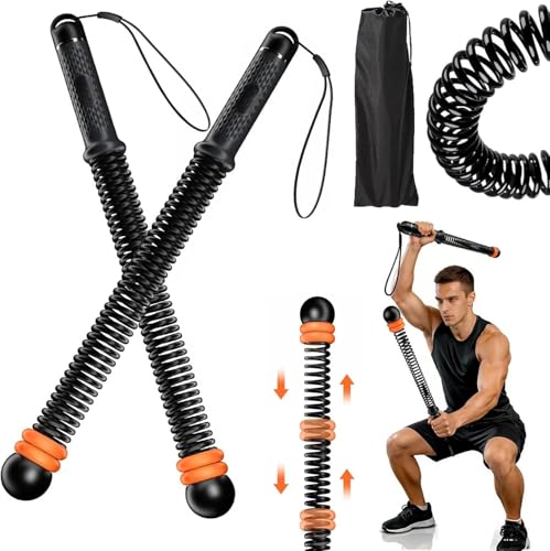 Portable Weighted Ropeless Battle Ropes, Adjustable Cordless Battle Rope Non-Slip Handle with Storage Bag for Home Gym, Fitness Equipment for Women Men HIIT Cardio Strength Training - color: Black