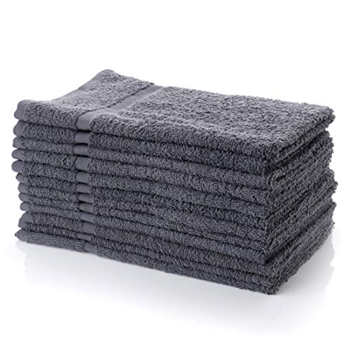 SIMPLI-MAGIC Towels, Hand, Gray 12 Count - size: 12 Pack, style: Hand Towels