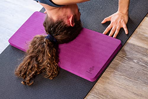 SukhaMat Firm Support Yoga Exercise Knee Pad - Extra-Firm Cushioning, 1" Thick TPE, Ideal for Knees/Elbows/Wrists, Pain Relief, Durable Non-Slip Mat for Exercises - color: Purple