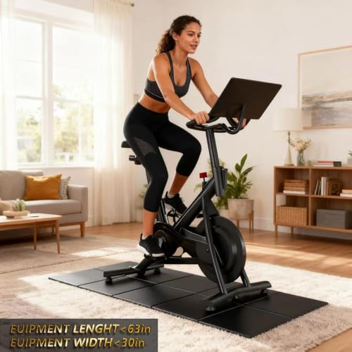 Foldable Treadmill Walking Pad Mat for Carpet Floors,67" x 30" 6mm Thick Treadmill Mat for Hardwood Floor,Indoor Exercise Stationary Bike,Elipitial, Gym Equipment, Noise Shock Absorption - size: 67"L x 30"W x 0.24"Th