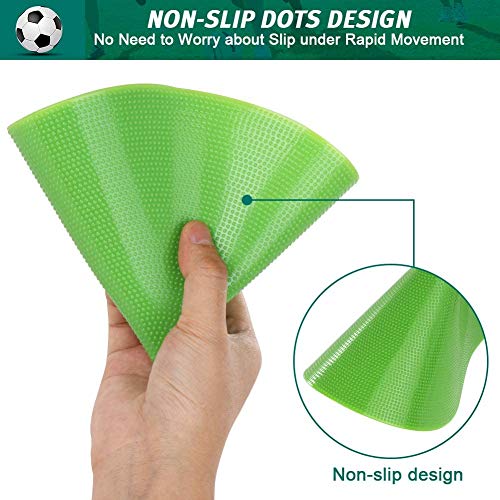 60 Pcs Poly Vinyl Spot Markers Rubber Floor Dots Non Slip Agility Markers Flat Field Cones for PE Gym Classes, Classroom Activities and Games, Soccer Basketball Sports Speed Agility Training - size: 9inch