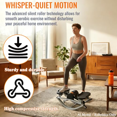 Rock Stepper Exercise Machine, Rocker Stepper Side to Side Home Workout, Rocking Step Training for Legs, Glutes and Abs, Home Gym