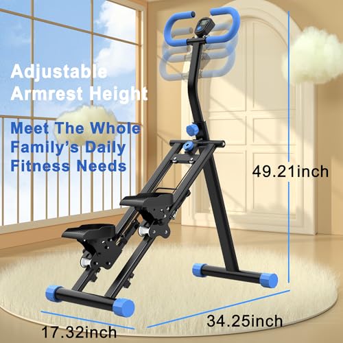 Stair Stepper for Home, Vertical Climber Machine for Full-Body Exercise,265lbs Home-Upgrade Climber Fitness Equipment with Stable Frame Adjustable Handlebar for Women Men - color: Black