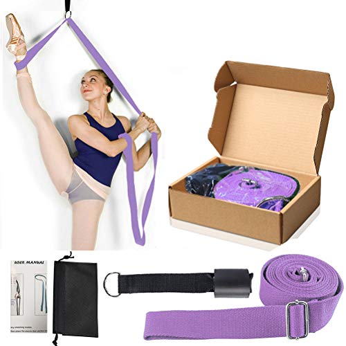 Leg Stretcher, Door Flexibility & Stretching Leg Strap - Great for Ballet Cheer Dance Gymnastics or Any Sport Leg Stretcher Door Flexibility Trainer Premium Stretching Equipment - color: Purple