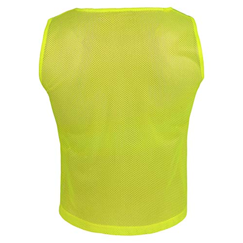 Athllete LITEMESH Pinnies (Set of 12/24 Practice Vests) Youth Pinnies, Pennies for Sports Youth, and Scrimmage Vests - color: 12-neon Yellow + 12 Orange, size: Teen/Adult