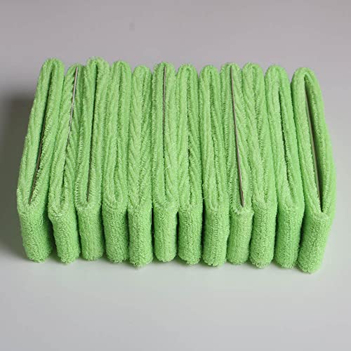 Cotton Sweatband Headbands,Pack of 12,Elastic Stretchy Sport Terry Cloth Sweat Bands,Yoga Workout Fitness Exercise Basketball Headband - color: 12pcs x apple green cotton sweatband headbands