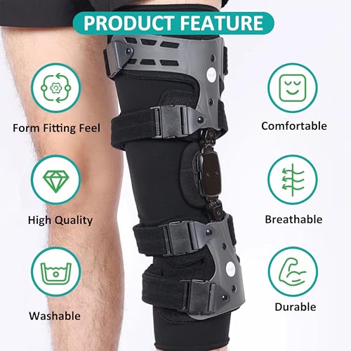 Knee Brace Undersleeve, Protective Leg Sleeve Liner for Sensitive Skin Chafing Prevention, Comfort Tapered Compression Shield for Post-Surgery Recovery, Fits Men Women, Black (XXL)