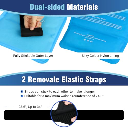 Comfytemp Ice Packs for Injuries Reusable, Large Hot Cold Gel Pack for Shoulder Back Knee Pain Relief, Instant Compress for Arthritis, Swelling, Sprains, Bruises, 2 Adjustable Straps, 10.5"x14.5" - size: 10.5"x14.5"