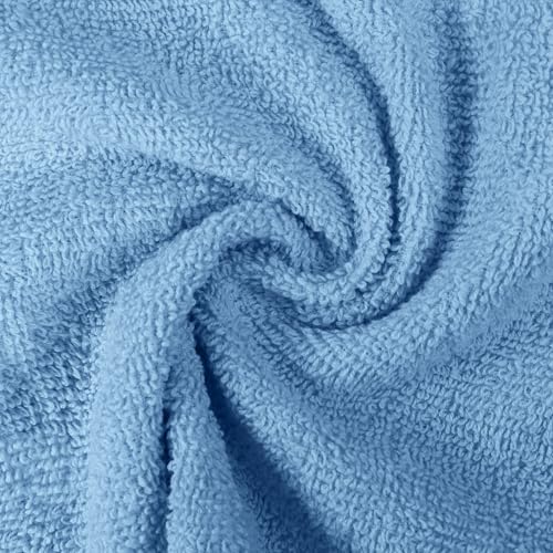 Utopia Towels 12 Pack Premium Wash Cloths Set, 12 by 12 Inches, 100% Cotton Ring Spun, Highly Absorbent and Soft Feel Essential Washcloths for Bathroom, Spa, Gym, and Face, Electric Blue - color: Electric Blue, size: 12 Wash Cloths