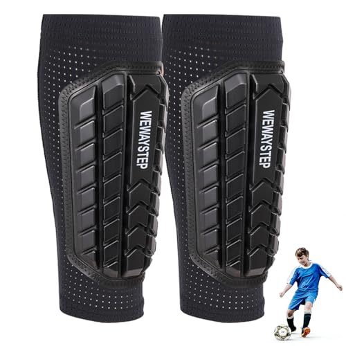 Shin Guards Soccer Kids Youth, Adult Shin Guards with Honeycomb Padding，Breathable & Anti-Slip Calf Compression Sleeves - color: Black, size: 3X-Small