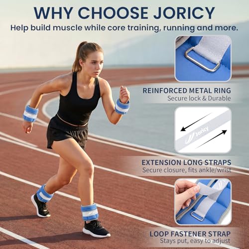 Adjustable Ankle Weights 1-3/4/5/6/8/10/20 LBS Pair with Removable Sandbags for Women & Men - color: dark blue, size: 3lbs Pair (1.5lb Each Weight)