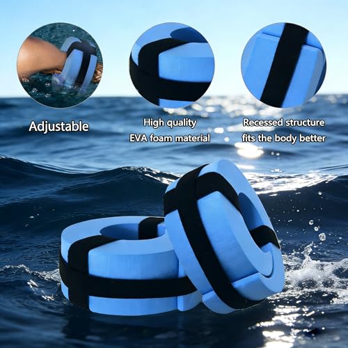 MANO Pool Weights for Water Exercise Sports Aquatic Water Dumbbells with Ankle Weights and Swimming Belt for Aqua Fitness Barbells Foam Hand Bars - Set of 2 - for Water Aerobics - style: dumbbell&ankle