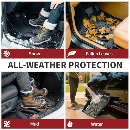 YITAMOTOR Floor Mats for Toyota Tacoma 2024 2025 2026 Double Cab Automatic, Custom Fit All Weather Anti-Slip TPE Rubber Mat, Super Duty Toyota Accessories, Tacoma TRD/SR/SR5/Limited Floor Liners Set - style: 2024-2026 | For Toyota Tacoma Double Cab Automa