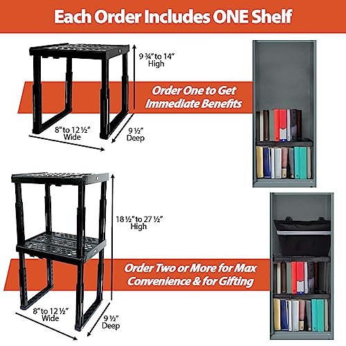 Piffny Locker Organizer Shelf， Adjustable Width and Height, Ideal Locker for School, Office, and Gym Lockers (Blue 2 Pack) - color: Blue 2 Pack