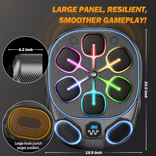 2025 Music Boxing Training Machine for Adults Fitness Equipment Durable Dummy Punching Bag Boxing Machine - Large - color: Carbon Texture