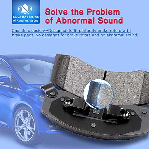ECCPP D793-7663 4pcs Front Ceramic Disc Brake Pad Set Fit For Acura MDX 2001-2002,For Honda Odyssey 1999-2004 - style: D793 [4pcs]