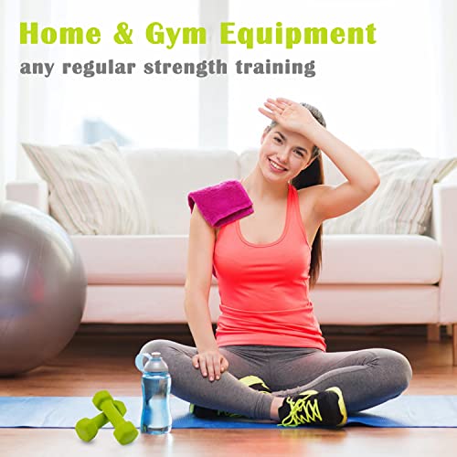 Saorzon Dumbbells Set of 2 Exercise Fitness Dumbbell for Home Gym Free Weights Hand Hex Dumb Bells - color: Green, style: 10 Pounds,Pair