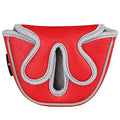 BigTeeth Golf Mallet Putter Head Cover Golf Club Protector Fit for Odessey Backstryke Centre Shaft Putter - color: Red