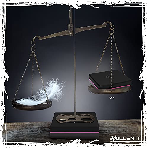 Millenti Gray Black Yoga Block Yoga Brick - Sold as Single EVA Foam Block, Bevelled Edge, Non-Slip, Latex-Free Block with a Workout Chart 9x6x4” - color: Pink