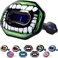 Oral Mart Flag Football Mouth Guard with 3D LipFit Design for Kids - Youth Football Mouthguard (No Boil) Cool Instant Fit Lip Guard Mouthpiece for Braces (Detachable Helmet Strap Included) - color: Green Monster