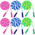 GRAWUN Jump Rope For Kids, Soft Beaded Jump Rope, Adjustable Length Tangle-Free Segmented Soft Beaded Skipping Rope，for Women, Men and Kids Keeping Fit, Workout and Weight Loss - color: 6 Pack