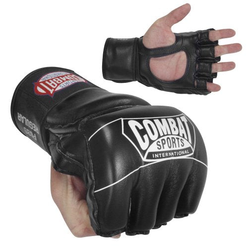 Combat Sports Pro Style Grappling MMA Gloves - color: Black, size: Youth Medium