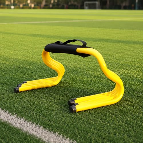 Speed Hurdles 23cm, 50- Training Hurdles with Handle, & Soccer Training Equipment for Athletes