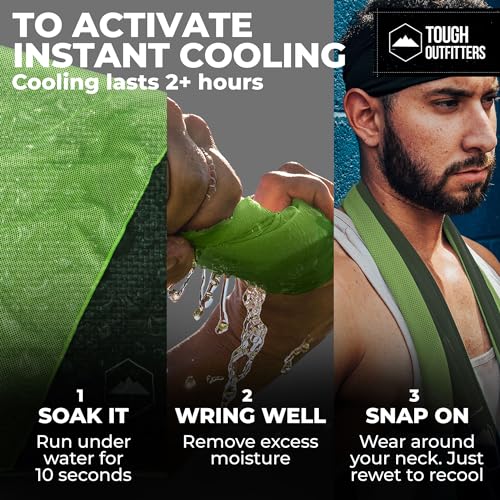 Tough Outdoors Cooling Towels for Neck Face - Neck Cooling Towel for Hot Weather Yoga Sports Golf Sweat - Instant Cold Towel - 3 Pack - color: Royal Blue/ Dark Gray/Green, size: 3 Pack