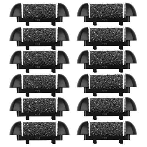 12 Pack Replacement Refill Rollers for Electric Foot File Callus Remover Pedicure Kit Tools Grinding Roller Head for Hard Callus and Tough Dead Skin (12pcs Extra Coarse) - style: 12pcs Tough Coarse