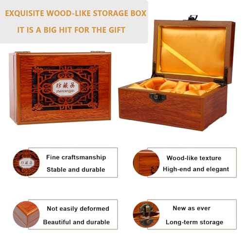 Traditional Chinese Baoding Balls, Marble Health Exercise Stress Relief Balls with an Upgraded Shockproof Imitation Wood Box, Green, 2-Piece Set, Medium-1.57" - color: Green, size: Medium-1.57"