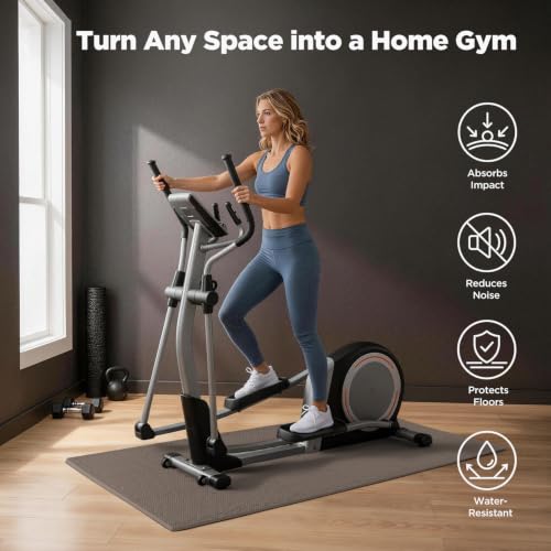 AIRHOP 18 PCS Gym Floor Mat, EVA Foam Puzzle Gym Mat, High-Density Interlocking Foam Floor Tiles for Home Gym, Play Workout Garage Kitchen Flooring 12.6"x12.6"x0.4" - color: Brown, size: 18 Tiles | 18 Sq Ft