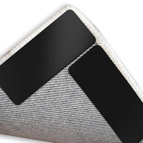 YINTTIAN Rug Non Slip Grippers, 2 x 5 Inch Reusable Carpet Grippers Rug Tape Pads for Hardwood Floors and Tiles, Removable and No Residue on Floor (4) - size: 5 inch- 4 Pcs