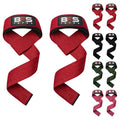 Lifting Straps for Weightlifting, Weightlifting Cotton Straps with Neoprene Padding for Men women Gym Wrist Straps for Bodybuilding powerlifting, Strength Training and Deadlifting - color: RED