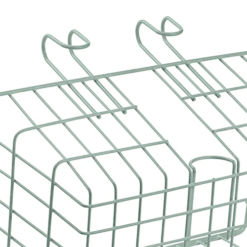 Retrospec Apollo-Lite Lift-Off Bike Basket - Detachable Steel Handlebar Basket with Carrying Handle for Commuting, Shopping & Beach Trips - 14.5in x 9.5in Weather-Resistant Biking Gear - color: Matcha