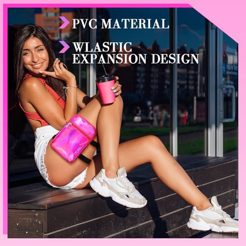 Carnival Leg Bag Holographic Thigh Bag with Adjustable Strap Leg Pouch Harness Women Summer Travel Hiking Pack(Pink,Leg Bag) - color: Pink, style: Leg Bag